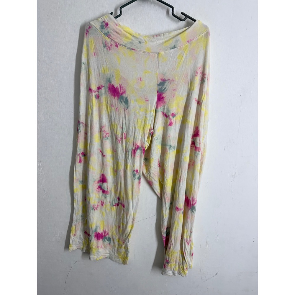 INC International Concepts Tie Dye Pajama Pants XXL Pink Yellow Lounge Sleepwear